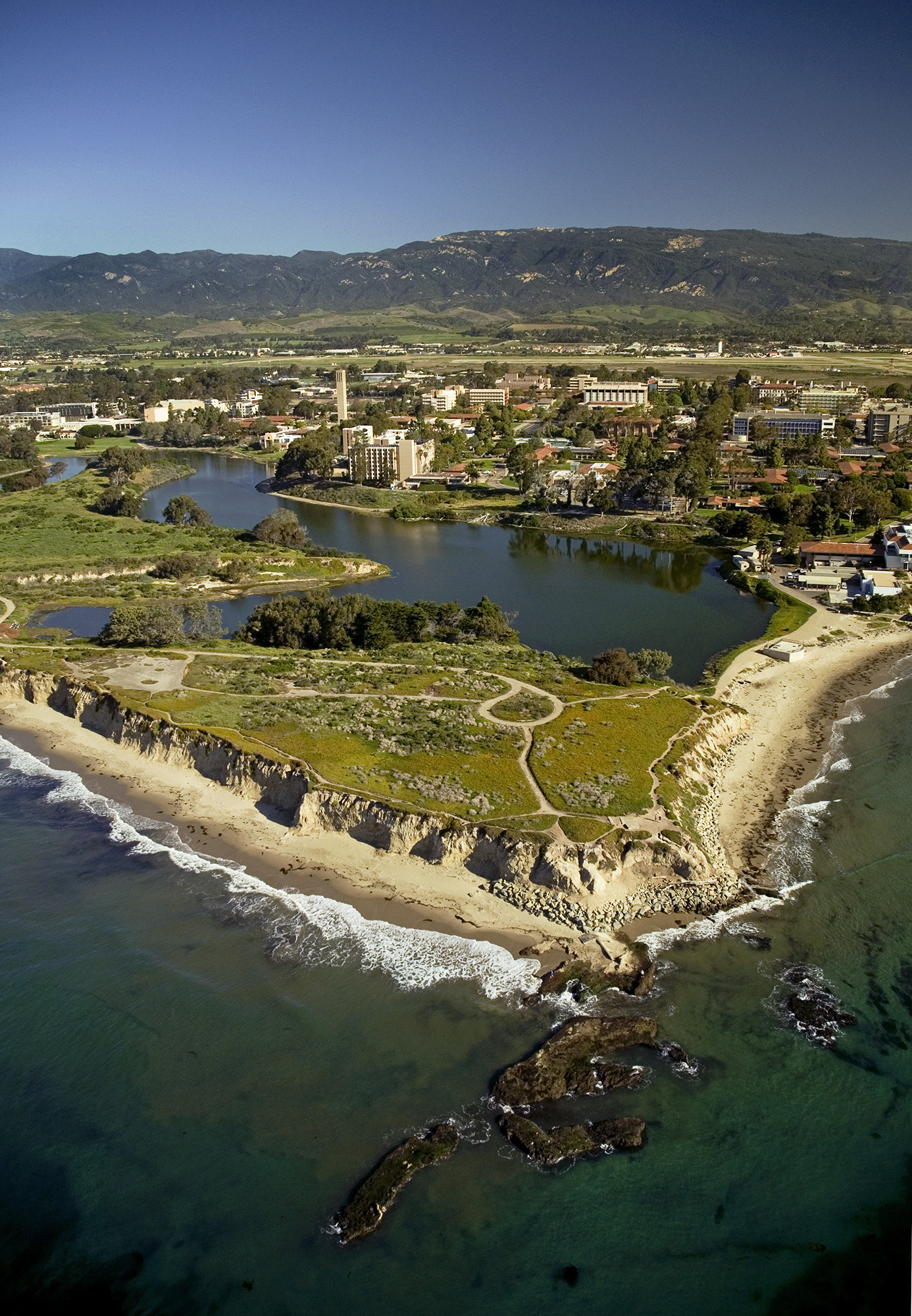 Aerial view of campus point